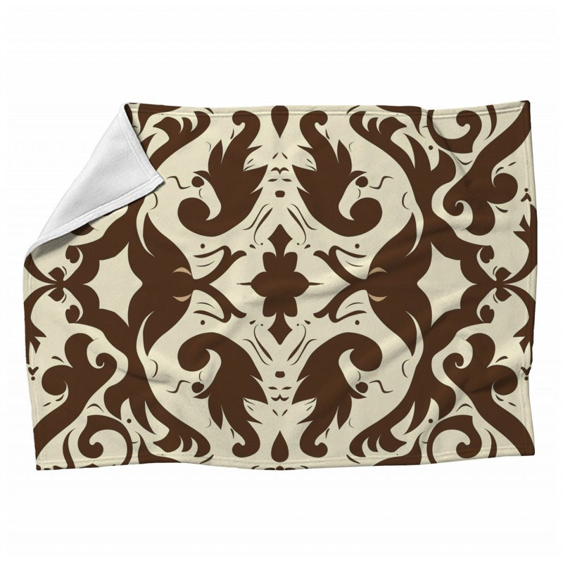 Victorian Art Decorative Machine Printed Throw Blanket, Queen