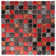 Hand Colored Mosaic 1" x 1" Glass/Natural Stone Grid Mosaic Wall & Floor Tile