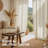 52''W Light Filtering Linen Curtains - Back Tab & Rod Pocket Top, 2 Panels Set-212203096