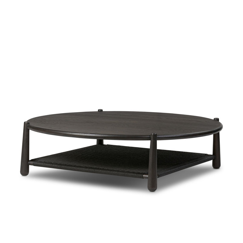 Salvador Coffee Table, Cracked Smoked Black Veneer