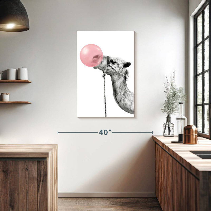 Pop Bubble Gum Camel, 36" H x 24" W