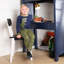 Lits simples superposés en bois massif en forme de L avec bureau intégré Buhr-458692058