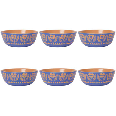 Set of 6 Bowl Imprint Teppi