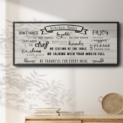 Rules of the Kitchen- Framed Canvas