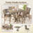 5Pcs Set Counter Table Set,Square Counter Table Solid Wood Modern Farmhouse Rustic Look Distressed Look