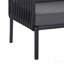 Ensemble de conversation pour patio 3 pièces, ensemble de mobilier modulaire d'extérieur moderne avec table basse carrée, coussin épais et imperméable pour porche, balcon, gris clair-1211215114
