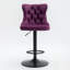 Ensemble de 2 tabourets pivotants en velours avec siège réglable-1196578087