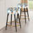 Blue Metropolis Matrix Pattern - Geometric Bar Stools Set Of 2