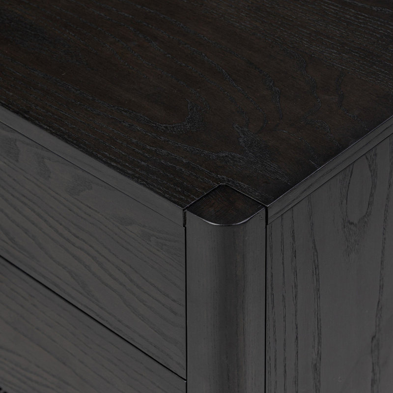 Zuma Nightstand - Dune/Gunmetal/Natural, Smoked Black Ash