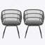 CHAISE, 2PCS avec 2 coussins, gris