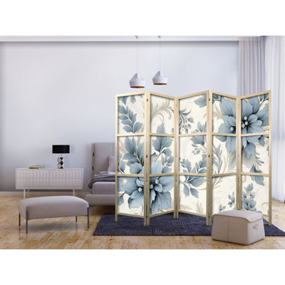 171cm H Solid Wood Folding Room Divider