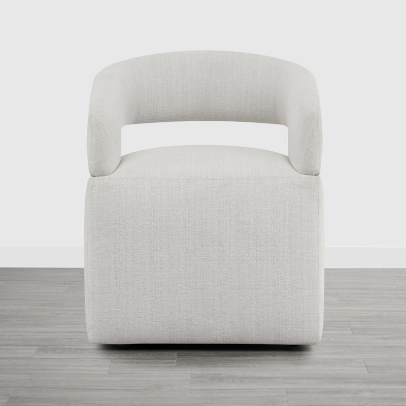 Doley Performance Fabric Dining Chair with Hidden Casters, Hemp