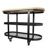 Gourmet Kitchen Cart with Butcher Block Top