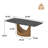 Hobart Modern Rectangular Sintered Stone Dining Table with Pedestal Base-666994729-666994732
