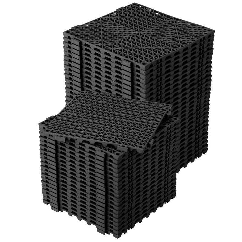 30cm L x 30cm W Interlocking Deck Riser / Shim, Black