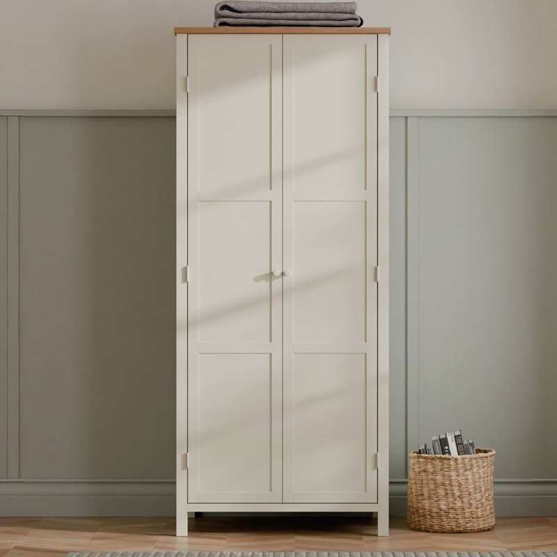 Buddleia 2 Door Wardrobe, Ivory/Brown