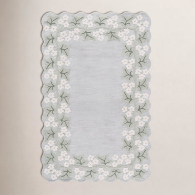 Hand-Tufted Wool Floral Rug