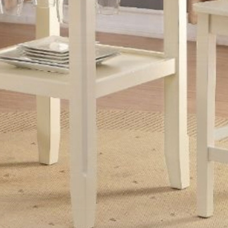Cream Finish Counter Height Table