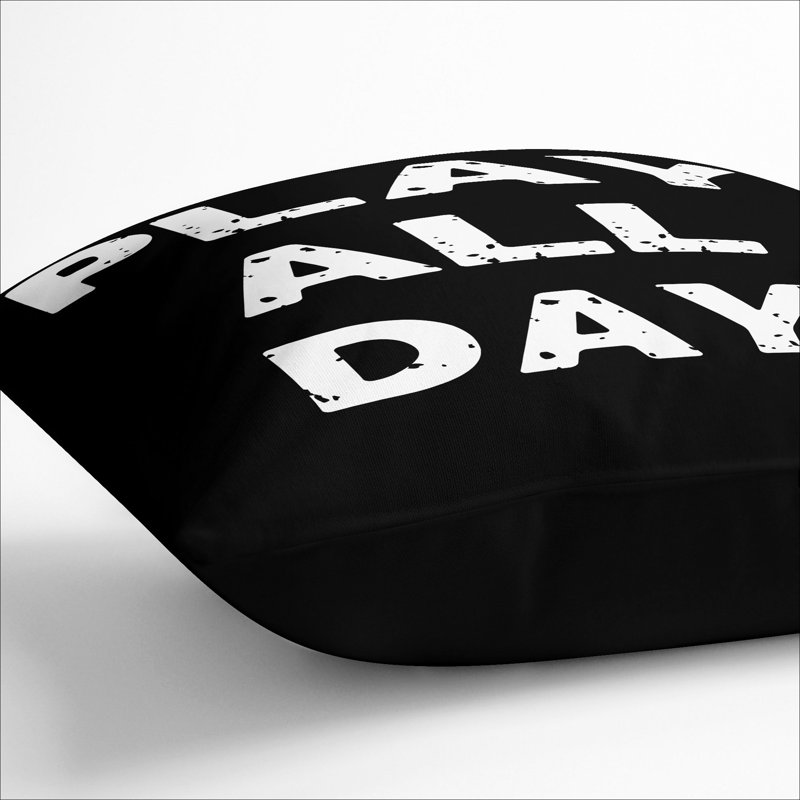 Play All Day Scatter Cushion, Black, 55cm H x 55cm W x 20cm D