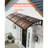 Awnings for Door Entrance, 38 x 117 in, Exterior Front Door Window Awnings with Drainage & ABS Bracket, Rain Snow Sun Protection, Overhang Polycarbonate Door Canopy for Porch Patio, Brown-131583255-123327065