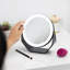 Miroir de maquillage lumineux avec grossissement, pivot et pile