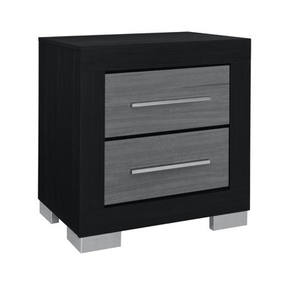 Table de chevet Elsa noir et gris