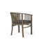 Chaises de salle à manger d'extérieur en bois avec coussins, ensemble de 2 chaises de cuisine