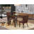 5 Piece Modern Dining Table Set Includes a Square Kitchen Table and 4 Upholstered Chairs, Mahogany-166066383-166066369