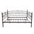 Metal Daybed Frame Multifunctional Mattress Foundation/Bed Sofa With Headboard, Twin, Black