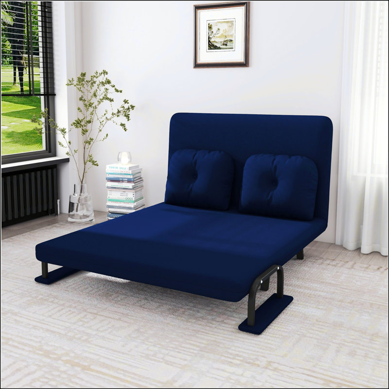 Canapé-lit pliant convertible 5-en-1 de 46 pouces de large avec dossier et coussin réglables, idéal pour le salon, la chambre à coucher et le bureau