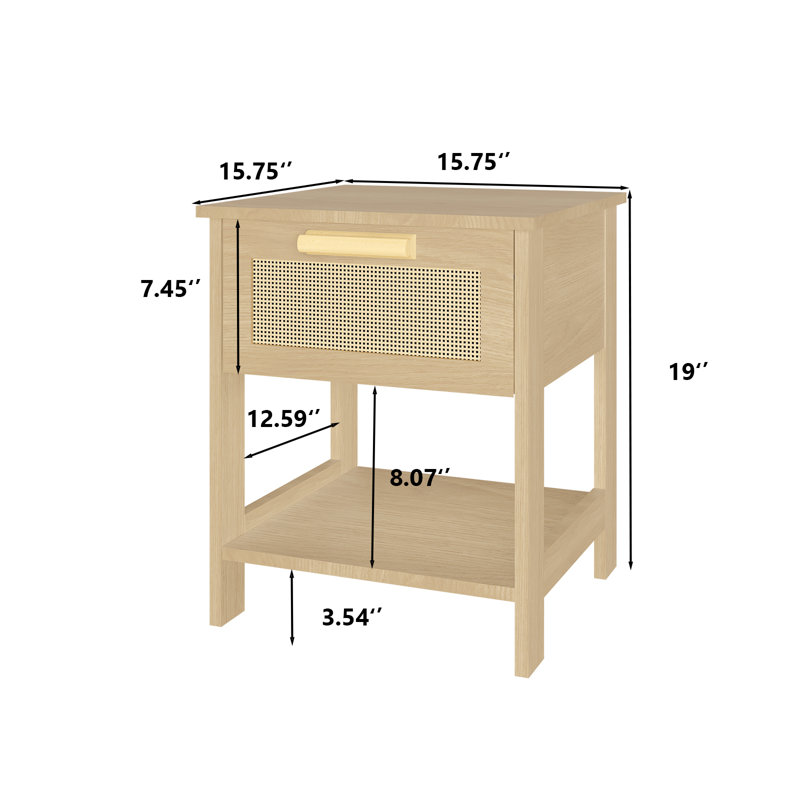 Table de chevet non finie Argyris