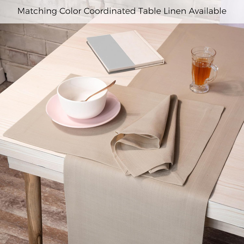 D'Moksha Homes Mitered Corner Placemats, Natural