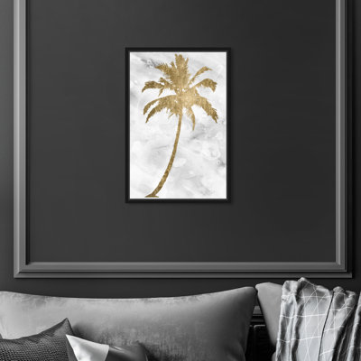 Palmier doré - impression sur toile tendue