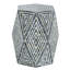 Tabouret de chambre traditionnel noir, 16 pi x 14 po x 18 po, blanc, style décontracté