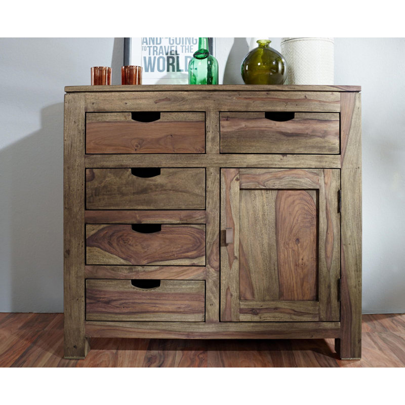 Opium Solid Wood Four Leg Coffee Table, H40 x L90 x W90cm, Brown