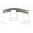 Grey And White L-Shape Computer Desk