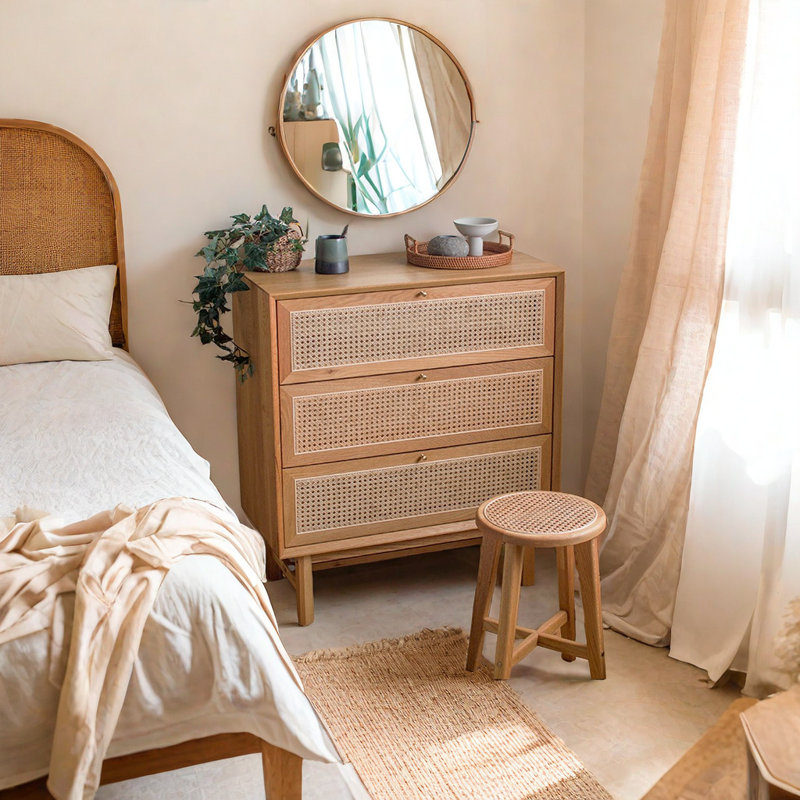 Armoire de véranda moderne en bois massif de style simple