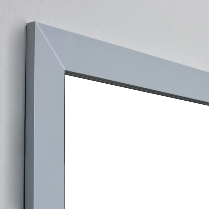 Azaira Rectangle Mirror, 31" H x 30" W, Gray