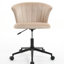 Chaise de bureau à domicile, chaise de bureau d'ordinateur en forme de fleur pivotante en tissu pour bureau à domicile ou chambre à coucher-1952118407