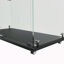 Vitrine à 4 niveaux en verre avec 5 modes DEL dynamiques, portes doubles et tablettes fixes pour un accès facile, vitrine au sol pour le bureau à domicile ou la présentation de magasin