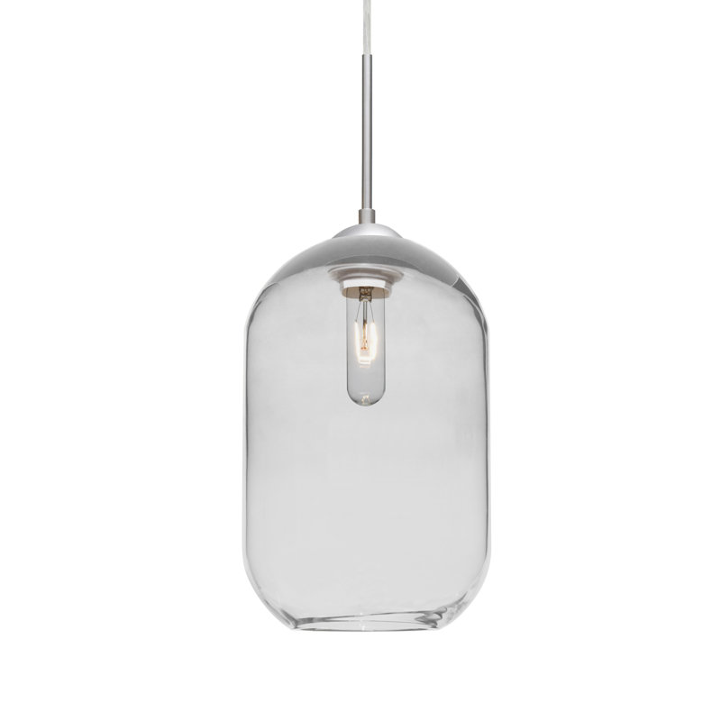 Joseph 1 - Light Single Pendant, Satin Nickel, Clear