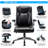 Dunteige High Back Bonded Leather Office Executive Computer Desk Chair with Built-in Lumbar Support