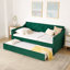 Lit de jour simple tapissier avec couchette escamotable, conception de chargement USB, L 81 po x l 45 po