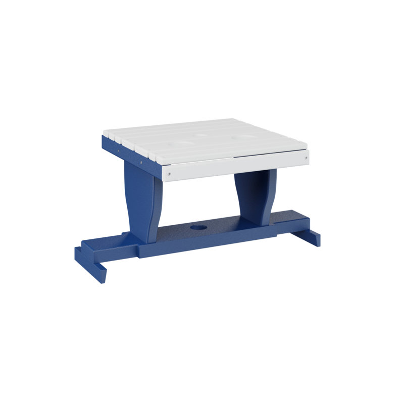 Table de canapé coulissante Berlin Gardens, Bleu pacifique, Blanc