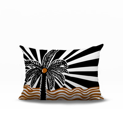 Oreiller rectangulaire réversible intérieur / extérieur Simi Palm