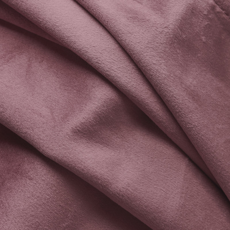 4Pcs Velvet Solid Color Metal Grommets Room Darkening Curtain Panels (Set of 4), 52" W x 108" L, Rose Pink