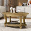 Ensemble de table basse de salon, table basse et deux tables d'appoint pour bureau, salon, appartement, petit espace, assemblage facile, naturel antique