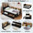 Multi-functional Daybed With Storage Headboard, Wireless Charging, 2 Storage Drawers And Led Lights-1272419949