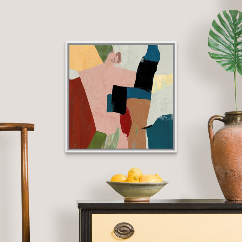 Reproduction d’art sur toile, "Afloat II" par Tom Reeves, Cadre blanc, H 22 po x l 22 po x P 1,75 po