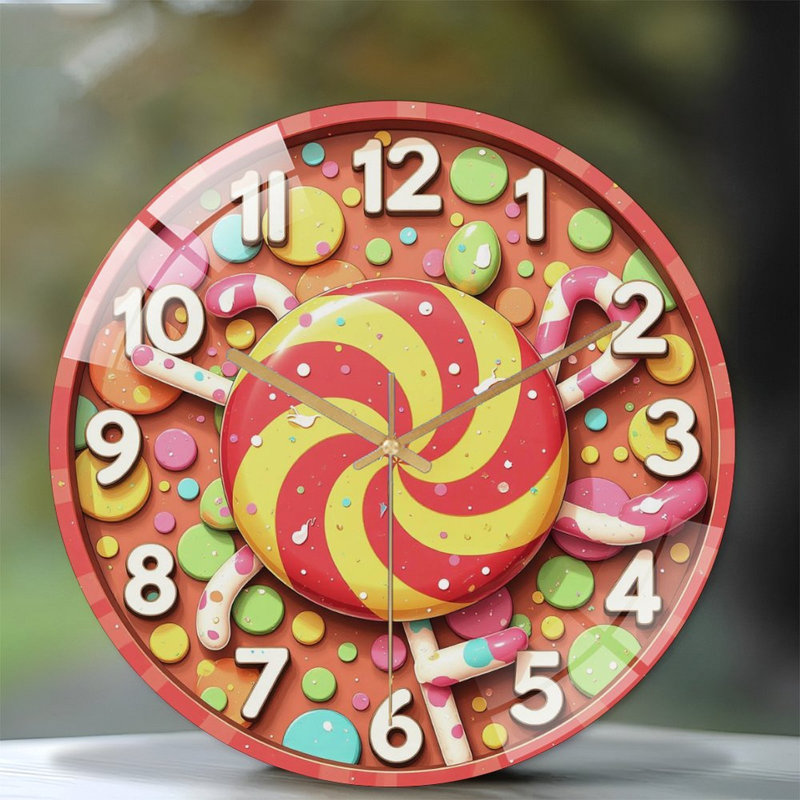 Horloge murale en verre 12 po